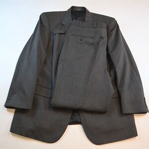 Bernhard Altmann 44L 38x34 Brown Gray Barleycorn 100% Wool Jacket Pants Suit